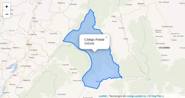 Código Postal 505048 en Colombia