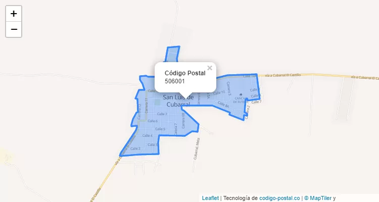 Código Postal 506001 en Colombia