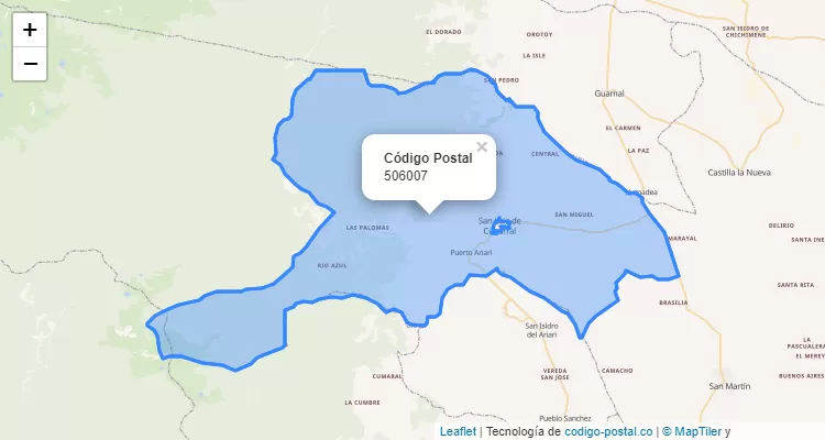 ZIP Code Neighborhood Aguas Claras, Cubarral