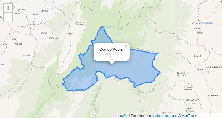 Código Postal 506008 en Colombia