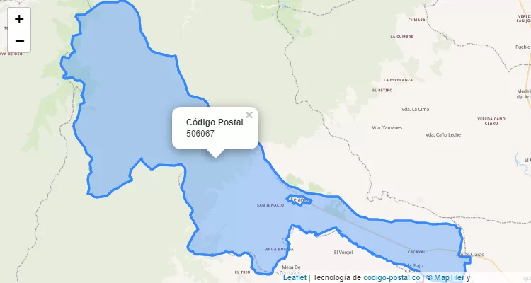 Código Postal 506067 en Colombia