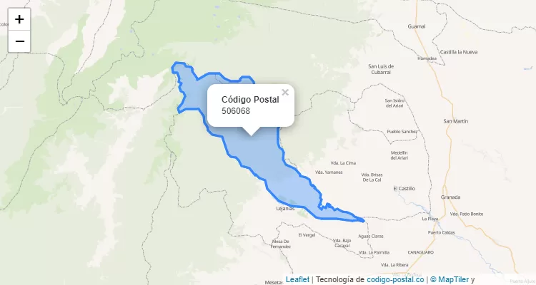 Código Postal 506068 en Colombia
