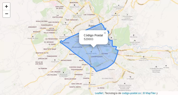 ZIP Code Locality El Obrero, Pasto