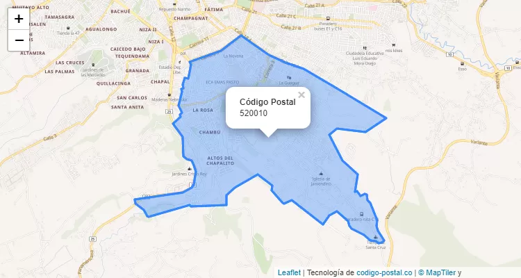 ZIP Code Locality La Vega, Pasto