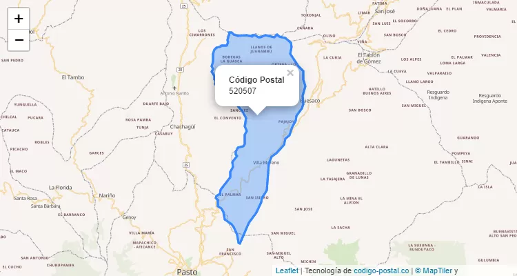 Código Postal 520507 en Colombia