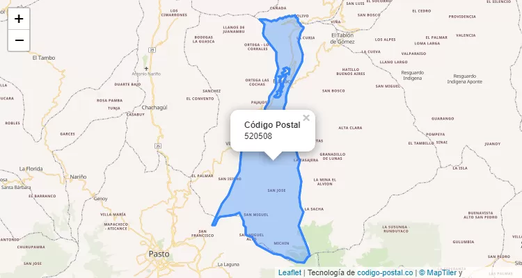 Código Postal 520508 en Colombia