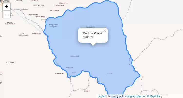 Código Postal Vereda Valencia, El Tablon de Gomez