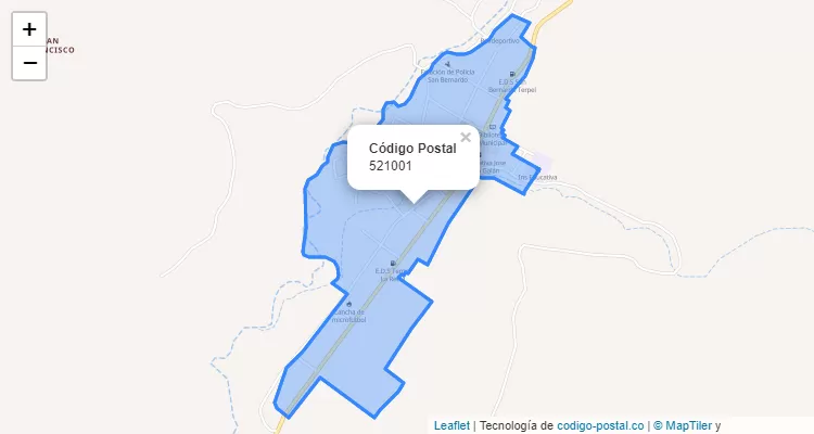 Código Postal 521001 en Colombia