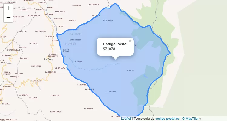 Código Postal 521028 en Colombia