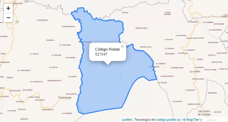 Código Postal 521547 en Colombia