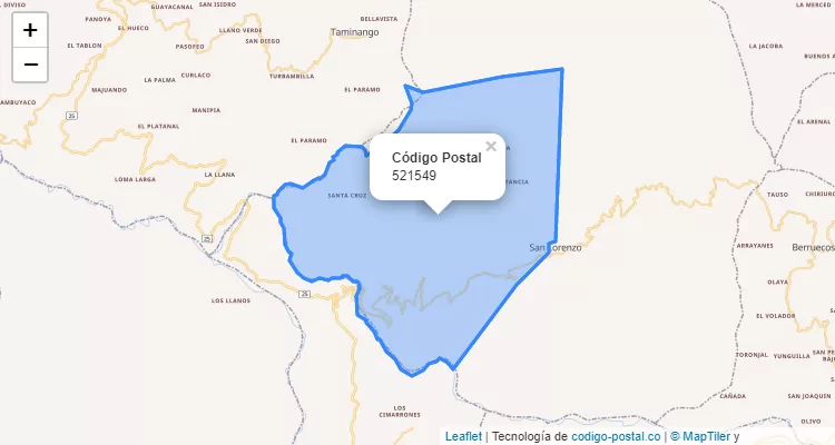 Código Postal 521549 en Colombia