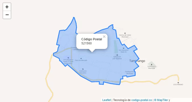 Código Postal 521560 en Colombia