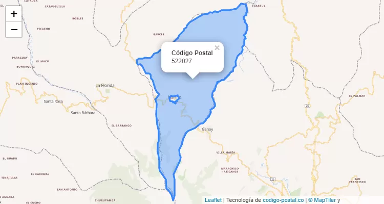 ZIP Code Neighborhood Cabecera Municipal, Nariño