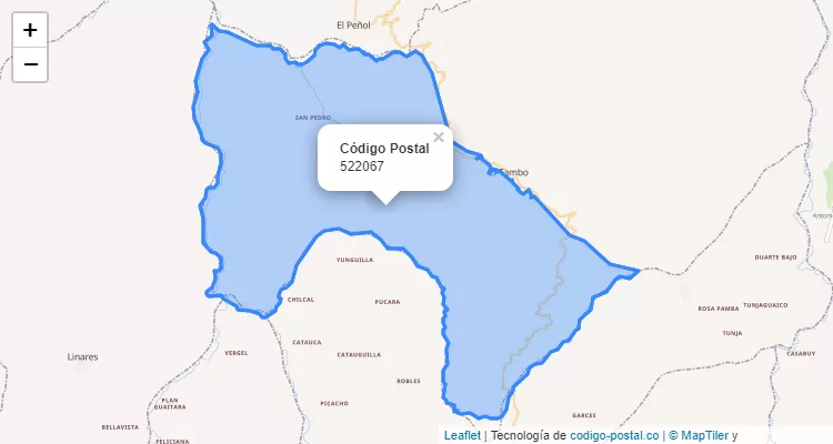 Código Postal Vereda Cascajal Alto, El Tambo