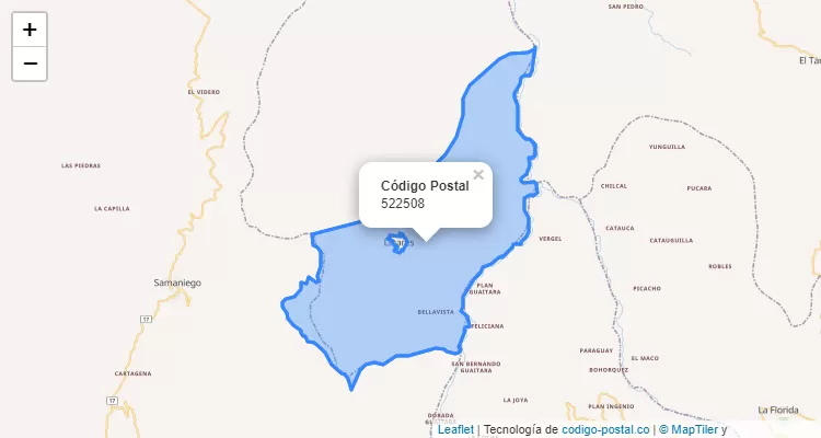 Código Postal 522508 en Colombia
