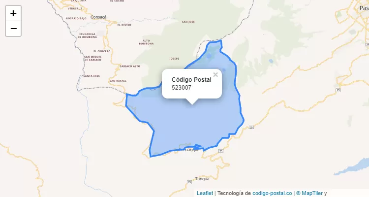Código Postal Vereda San Jose De Cordoba, Yacuanquer