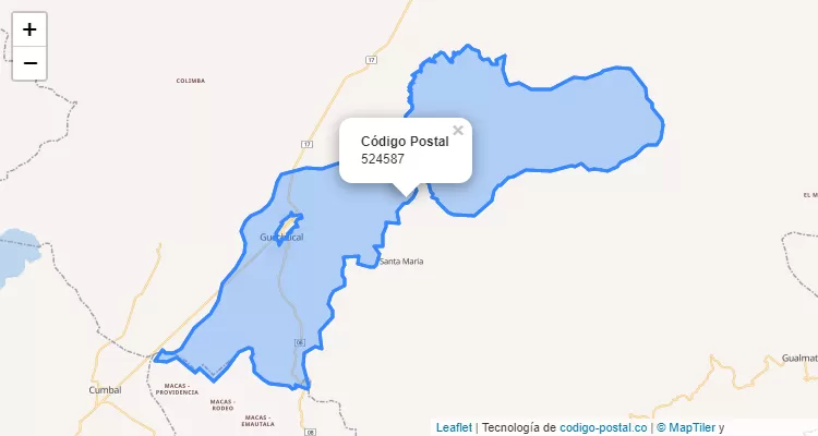Código Postal 524587 en Colombia