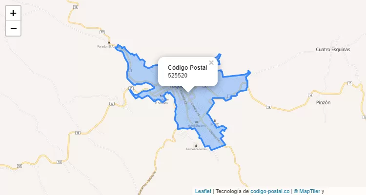 Código Postal 525520 en Colombia