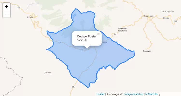 525558 ZIP Code in Colombia