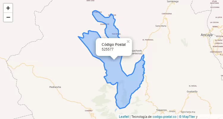Código Postal Vereda Potrerillos Azufral, Santacruz