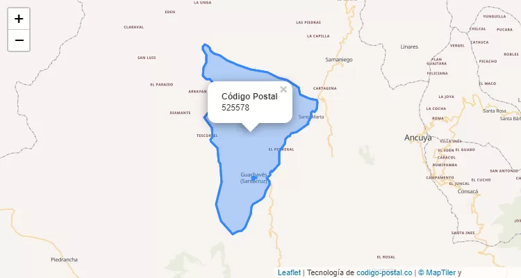 Código Postal Vereda Rosario Pamba, Santacruz