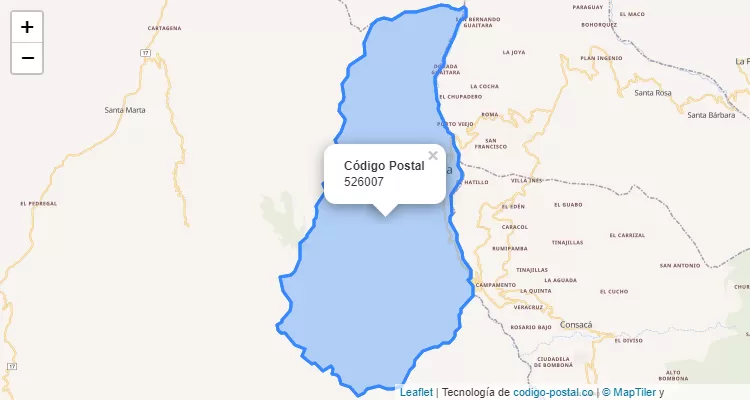 Código Postal 526007 en Colombia