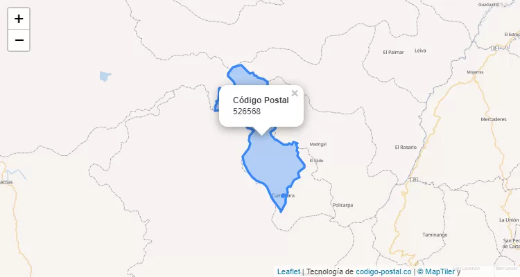 ZIP Code Neighborhood La Floresta, Cumbitara