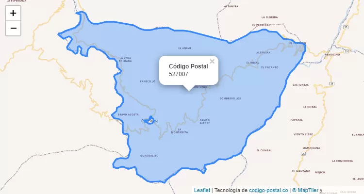 Código Postal 527007 en Colombia