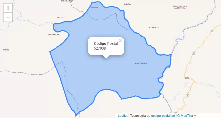 Código Postal 527038 en Colombia