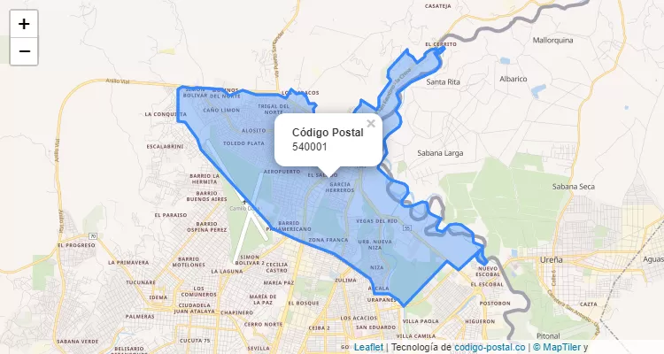 CEP Bairro Toledo Plata, Cucuta