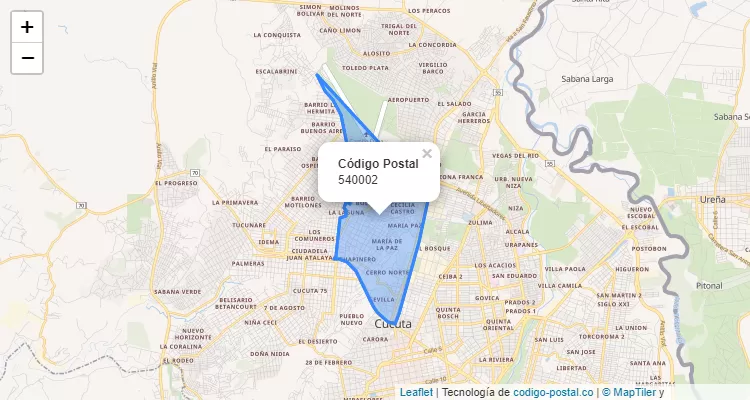 ZIP Code Locality Cecilia Castro, Cucuta