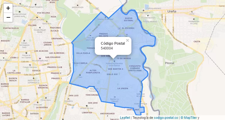 ZIP Code Locality La Alameda, Cucuta