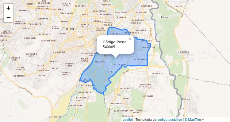 ZIP Code Locality El Lago, Cucuta