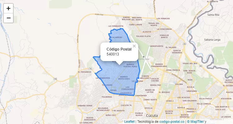 CEP Bairro Motilones, Cucuta