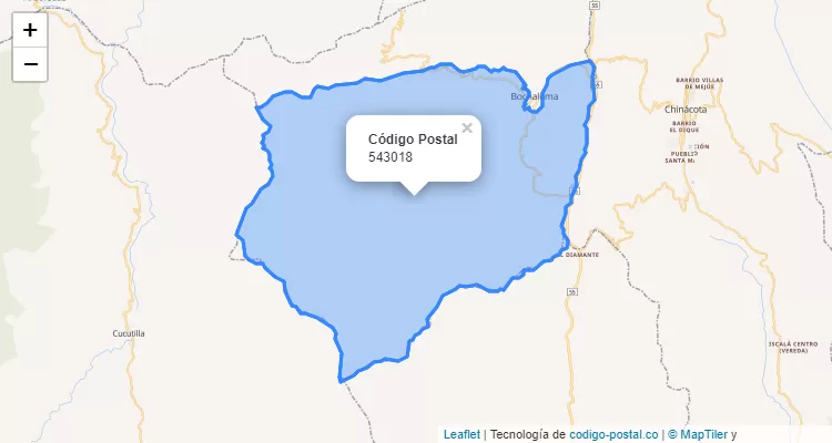Código Postal Vereda Cabecera Municipal, Bochalema