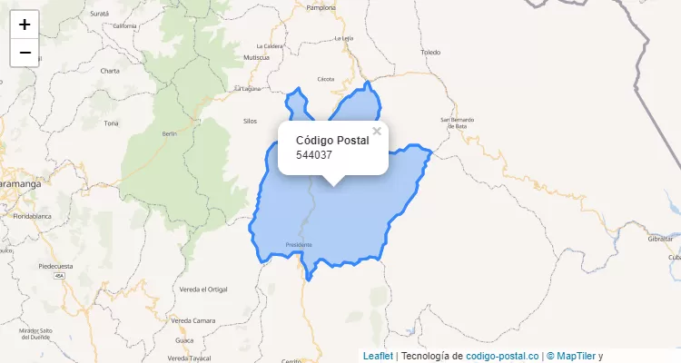 Código Postal Vereda Hato De La Virgen, Chitaga