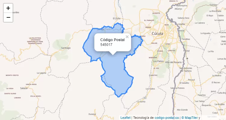 Código Postal Vereda Guaduas, San Cayetano