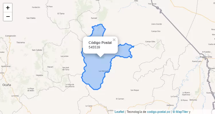 Código Postal 545539 en Colombia