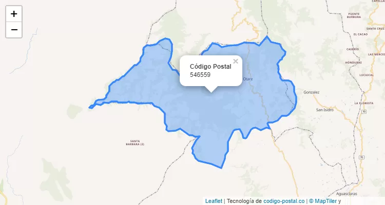 546559 ZIP Code in Colombia