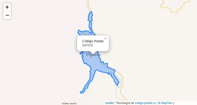 Código Postal 547070 en Colombia