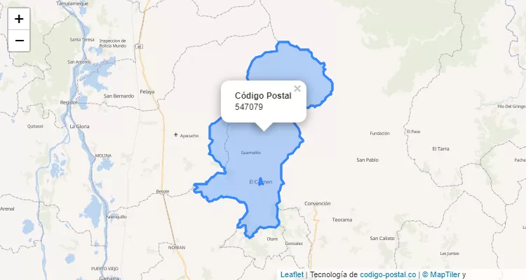 Código Postal 547079 en Colombia