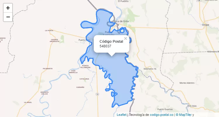 Código Postal 548037 en Colombia