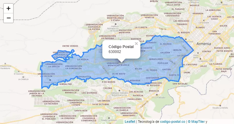 ZIP Code Locality 1 de Mayo, Armenia