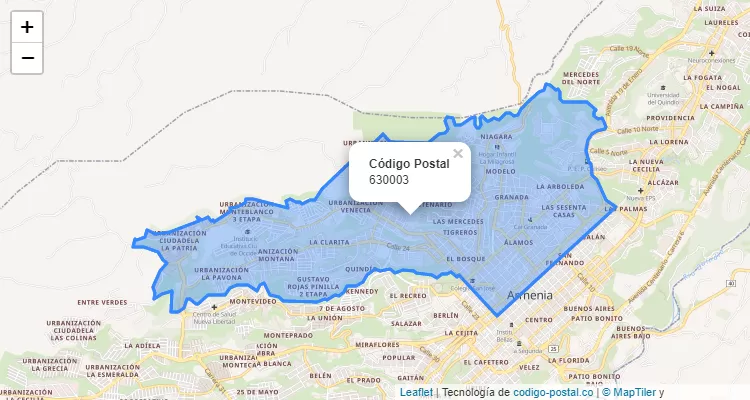 ZIP Code Locality El Paraíso, Armenia