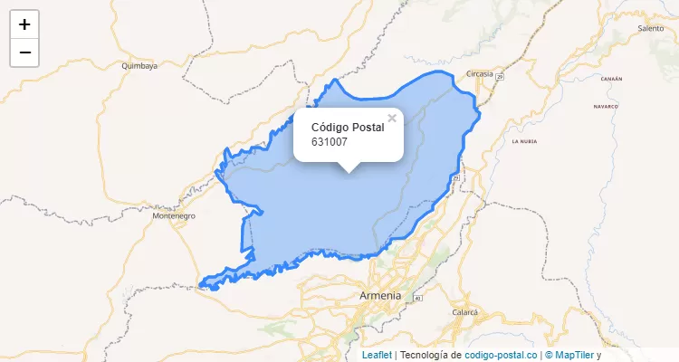 Código Postal Vereda Naranjal Alto, Circasia