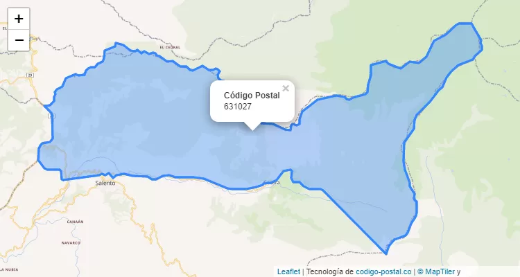 ZIP Code Neighborhood Cabecera Municipal, Salento