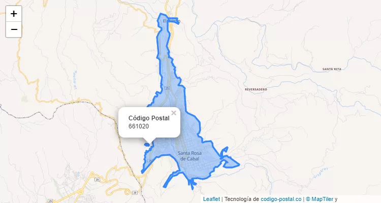 Código Postal Vereda Guacas, Santa Rosa de Cabal