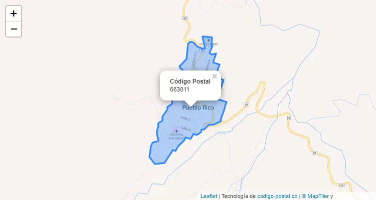Código Postal Vereda La Palma, Pueblo Rico