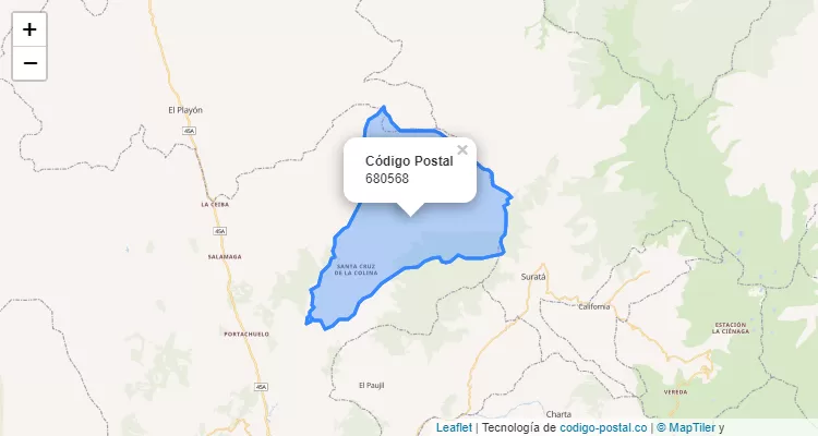 Código Postal 680568 en Colombia