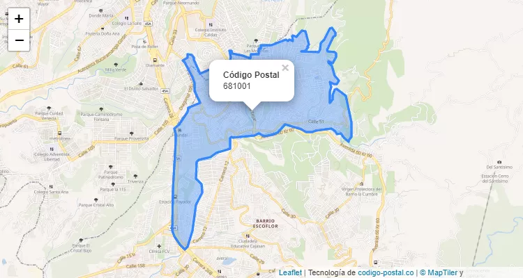 ZIP Code Locality Andalucía, Floridablanca